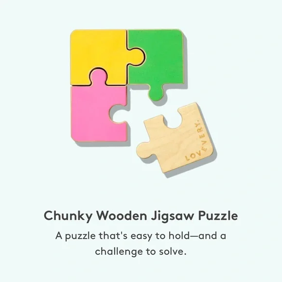 Lovevery Chunky Wooden Jigsaw Puzzle EUC - Picture 3 of 3